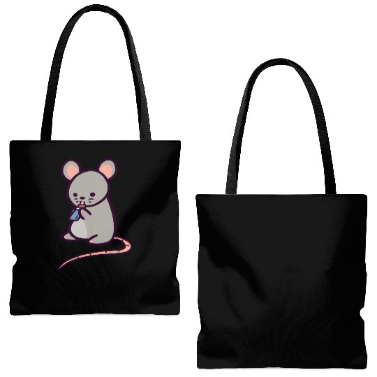 Cute Rat Candy Bar Tote Bags (AOP)
