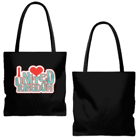 United kingdom hearts Tote Bags (AOP)