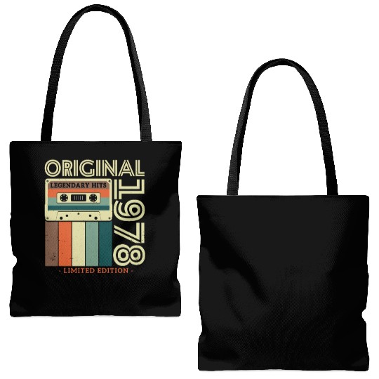Vintage 1978 Birthday Gift Tote Bags (AOP)