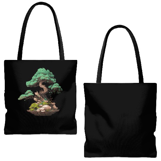 bonsai Japanese Art Tote Bags (AOP)