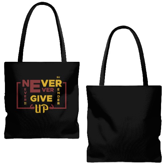 Positive Energy Tote Bags (AOP) - Never give up