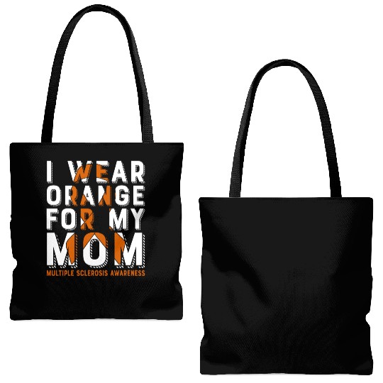I Wear Orange For My Mom Multiples Sclerosis Tote Bags (AOP)