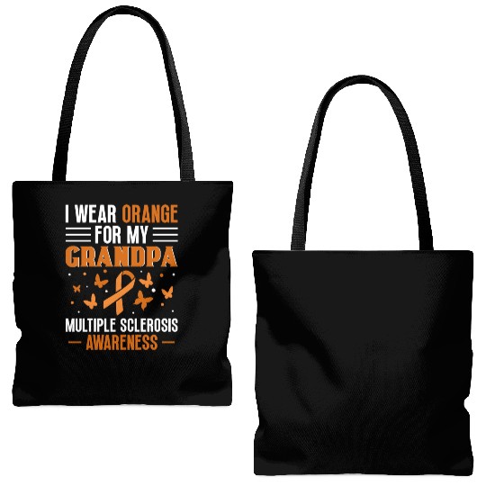 I Wear Orange For My Grandpa Multiples Sclerosis Tote Bags (AOP)