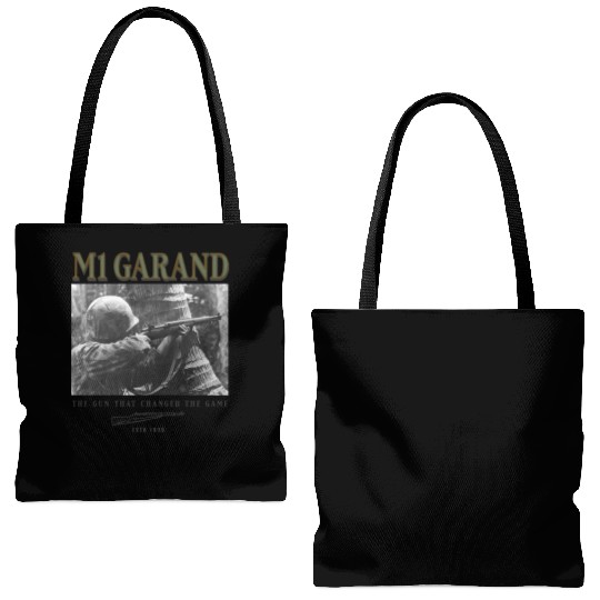 World War 2 Weapon M1 Garand Rifle Tote Bags (AOP)