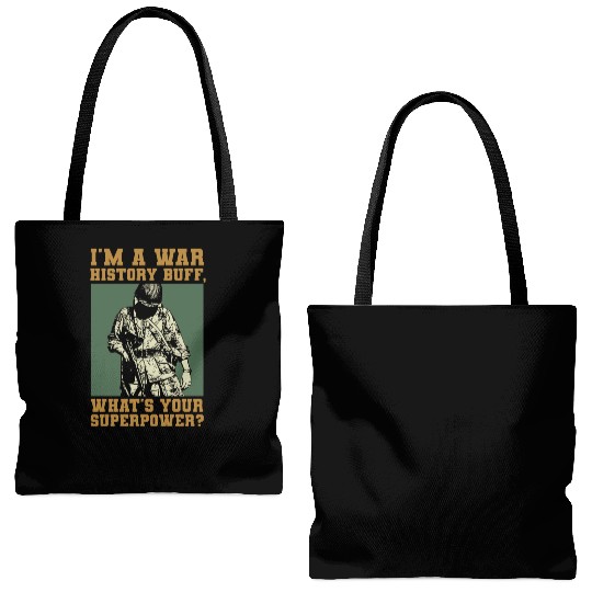 War History Buff - WW2 Enthusiast Tote Bags (AOP)