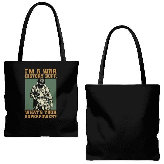 War History Buff - WW2 Enthusiast Tote Bags (AOP)