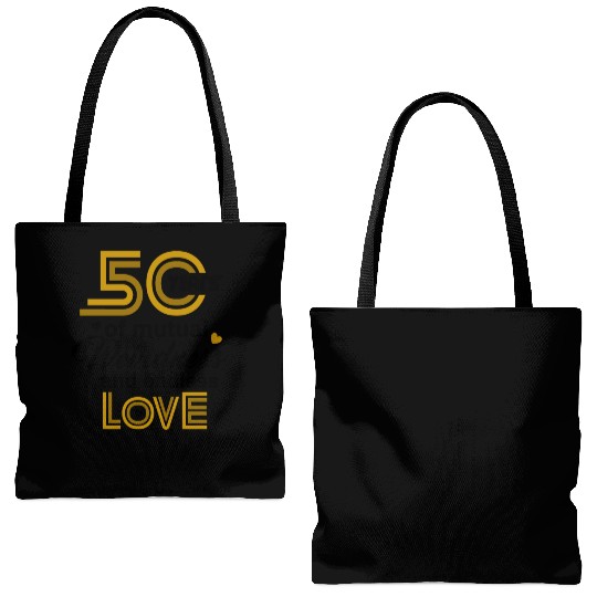50th Wedding Anniversary Husband Wife Marriage Tote Bags (AOP)