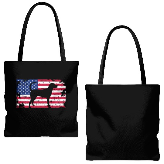 Coonhound USA American Flag Tote Bags (AOP)