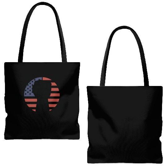 Black Power Stop Racism Tote Bags (AOP)