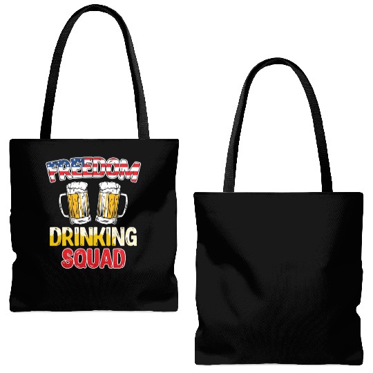 Freedom Drinking Squad USA Party Independence Day Tote Bags (AOP)