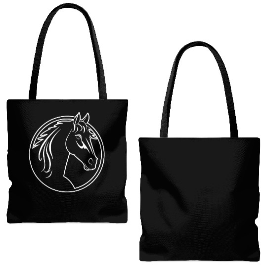 Horse Equine Pony Tote Bags (AOP)