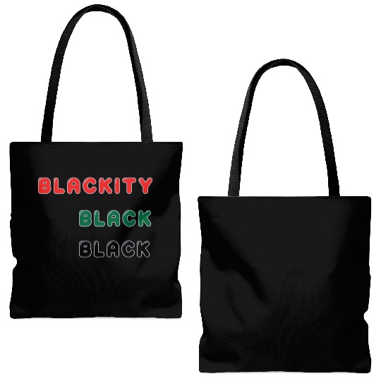 Blackity Black Black Tote Bags (AOP)