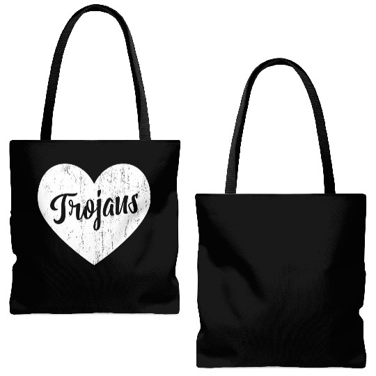 Trojans School Sports Fan Team Spirit Mascot He Tote Bags (AOP)