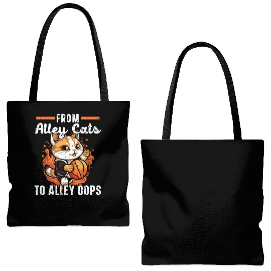 Basketball Cat Basketball Player I Love Basketball Tote Bags (AOP)