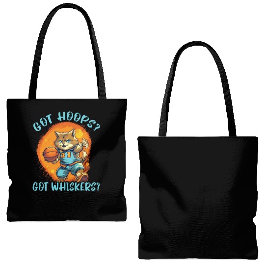 Basketball Cat Basketball Player I Love Basketball Tote Bags (AOP)