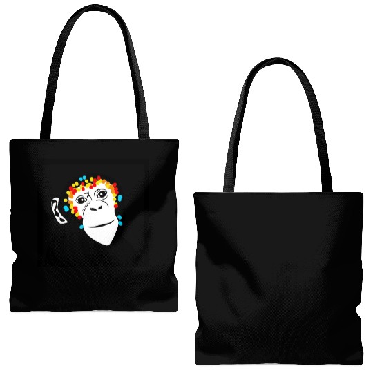 Monkey Face Monkey Monkey Tote Bags (AOP)