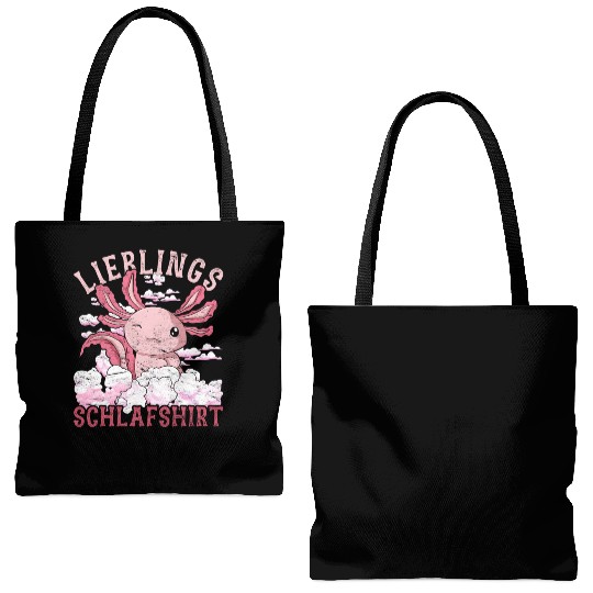 Night owl axolotl gift favorite sleep Tote Bags (AOP)