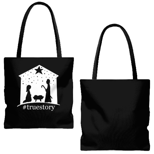 Truestory Birth Jesus True Bible Story Bethlehem Tote Bags (AOP)