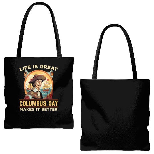 Christopher Columbus Italian American Columbus Day Tote Bags (AOP)