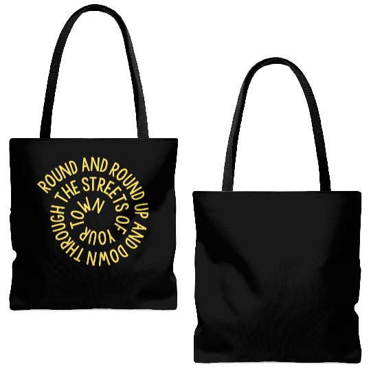 Streets Of Your Town mustard vintage nature Tote Bags (AOP)