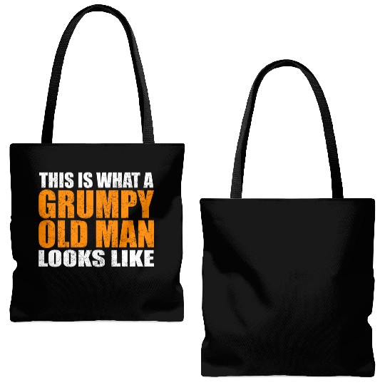 This Is W A Grumpy Old Looks Like Age Sarcasm Tote Bags (AOP)
