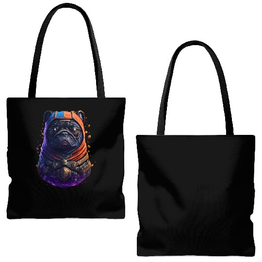 Adorable Frenchie Astronaut: Dog in a Space Suit Tote Bags (AOP)