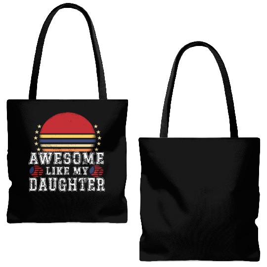 Retro Sunset Icon for Daughter Tote Bags (AOP)