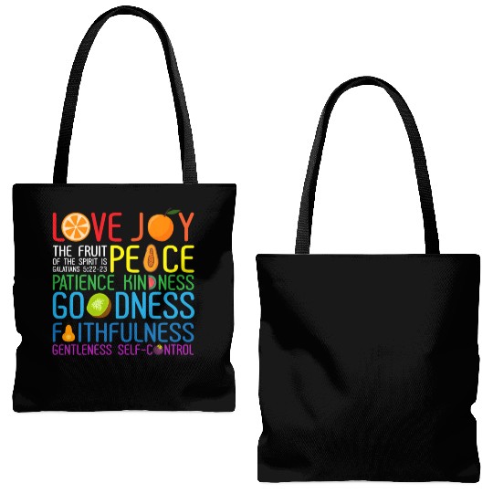 Love Joy The Fruit Of The Spirit Is Peace Patience Tote Bags (AOP)