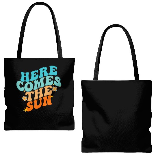 Here Comes The Sun Funny Tote Bags (AOP)