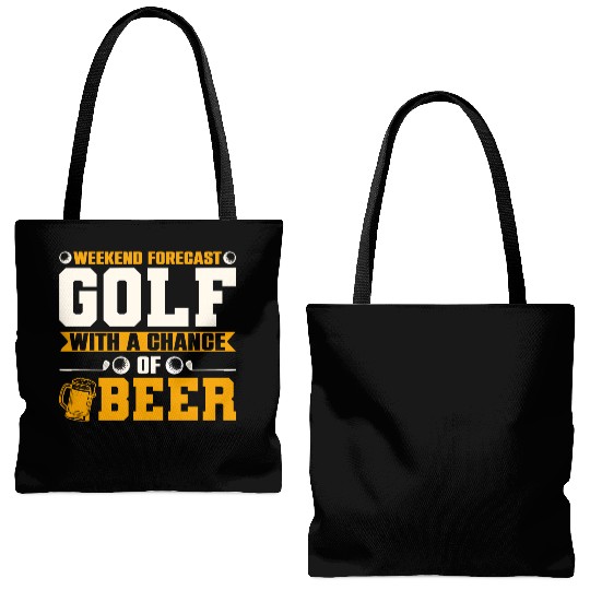 Golf With A Chance Of Beer Tote Bags (AOP)
