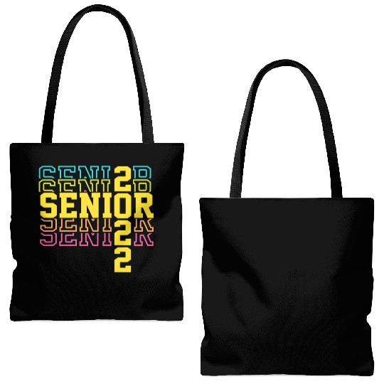 Grad 22 Senior Class Of 2022 Bright Colors Ns Will Tote Bags (AOP)