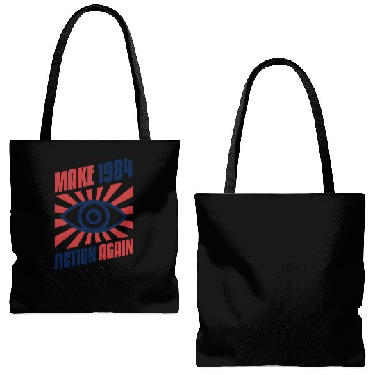 Make 1984 Fiction Again Freedom Tote Bags (AOP)