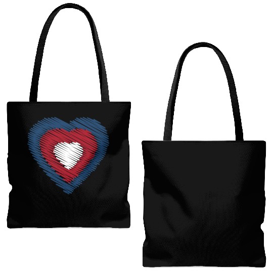 In my heart, America Tote Bags (AOP)