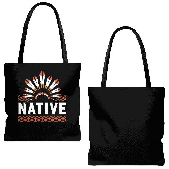 Aboriginal Indians Indigenous Native American Day Tote Bags (AOP)