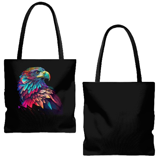 psychedelic eagle Tote Bags (AOP)