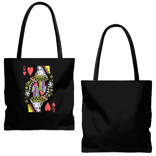 Queen Of Hearts Playing Card Halloween S Tote Bags (AOP)