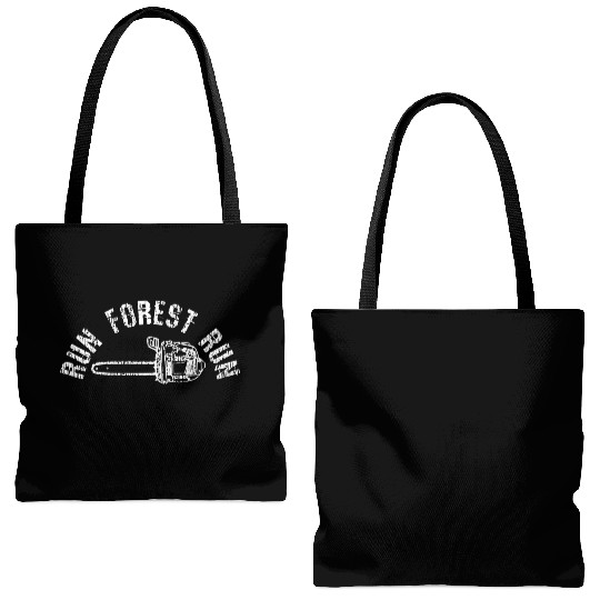 Lumberjack Chainsaw Chop Wood Tote Bags (AOP)