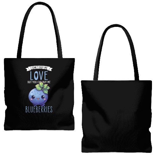 Blueberries Kawaii Tote Bags (AOP)