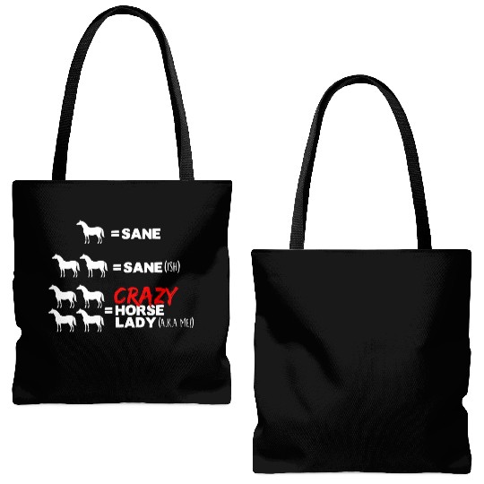 Crazy Horse Lady Tote Bags (AOP)