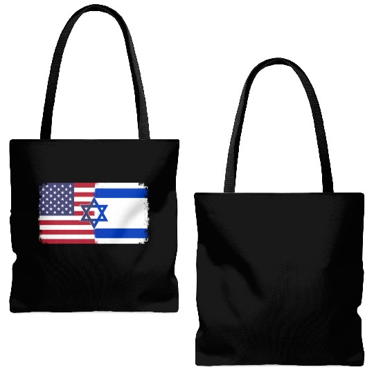 Israel Usa Flag Tote Bags (AOP)