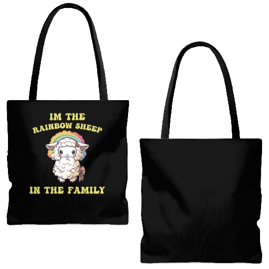 I'm The Rainbow Sheep LGBTQ Transgender Community Tote Bags (AOP)
