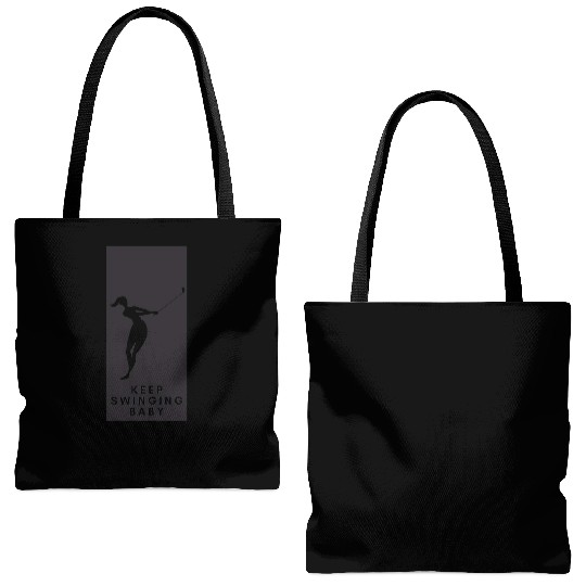 Keep swinging baby (golf swing) Tote Bags (AOP)