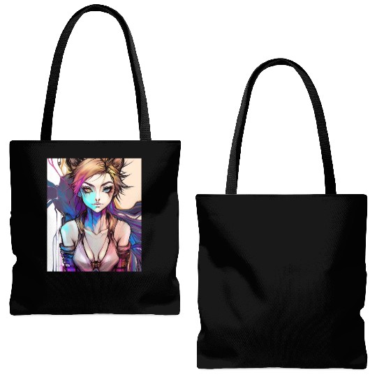 lady punk Tote Bags (AOP)