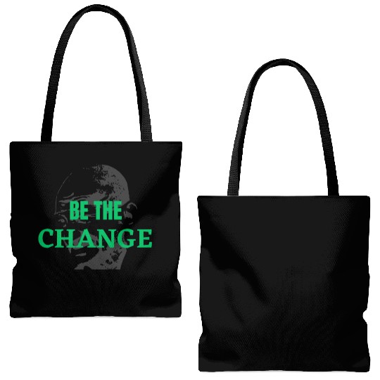 "Be the Change Tote Bags (AOP): Inspire and Empower"