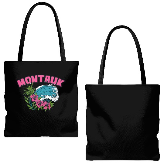 Montauk New York Summer Nyc Tropical Montaukett Tote Bags (AOP)