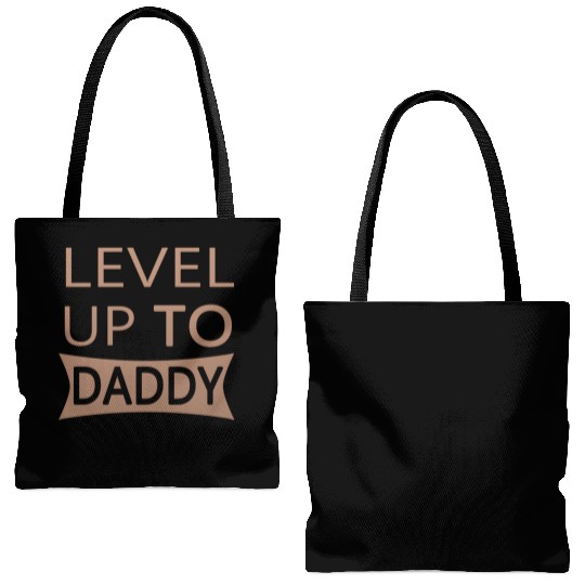 Level up to Daddy Tote Bags (AOP)