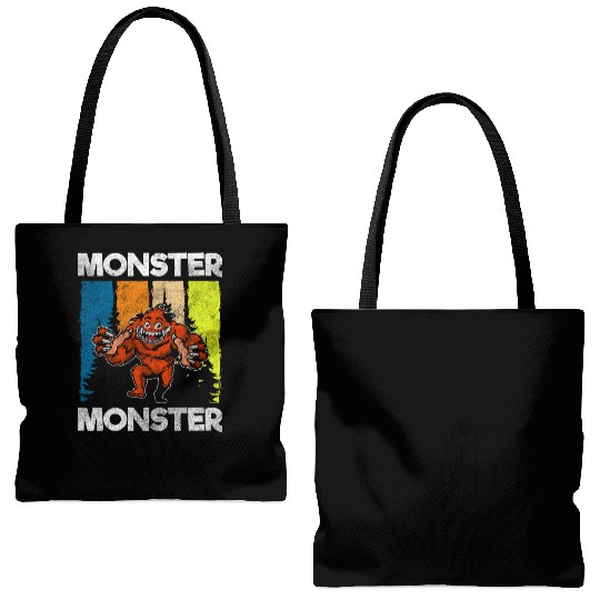 Monster Fright Character Monster Hunter Tote Bags (AOP)