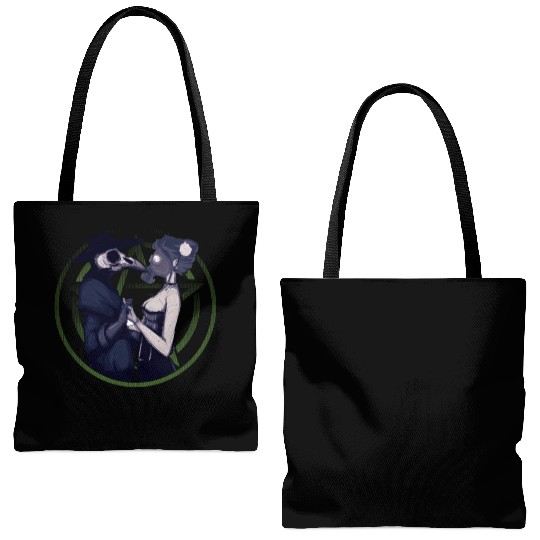 Creepy Love - Plague Mask Tote Bags (AOP)