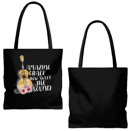 Amazing Grace How Sweet The Sound Tote Bags (AOP)