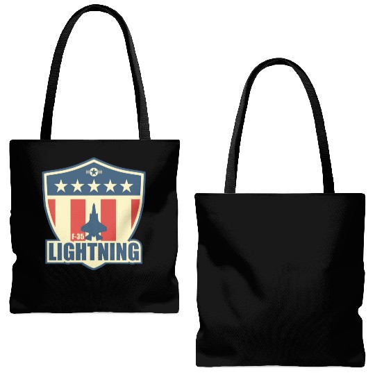 F35 Lightning boy Copy Copy Tote Bags (AOP)
